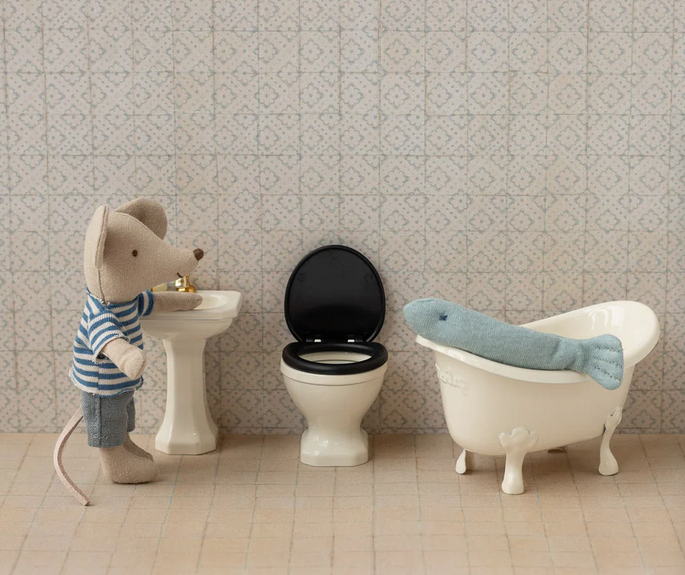 WC, Rato - Branco-creme