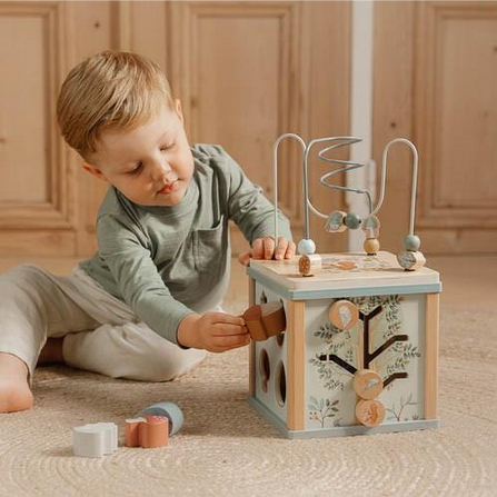 Cubo de atividades de madeira - Forest Friends