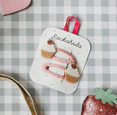Ganchos de cupcake de morango