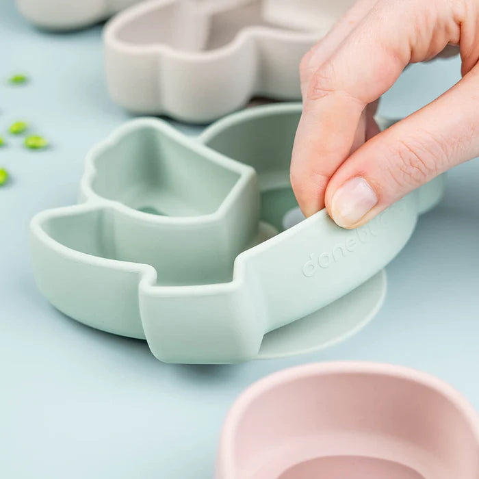 Prato para lanches Stick&Stay em silicone - Birdee - Verde