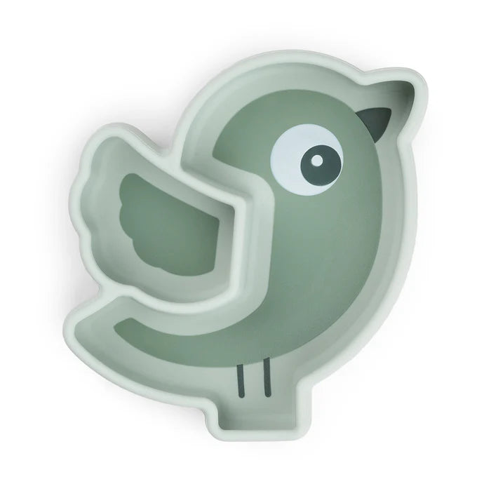 Prato para lanches Stick&Stay em silicone - Birdee - Verde