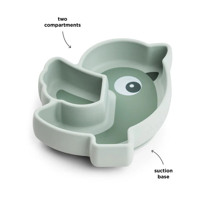 Prato para lanches Stick&Stay em silicone - Birdee - Verde