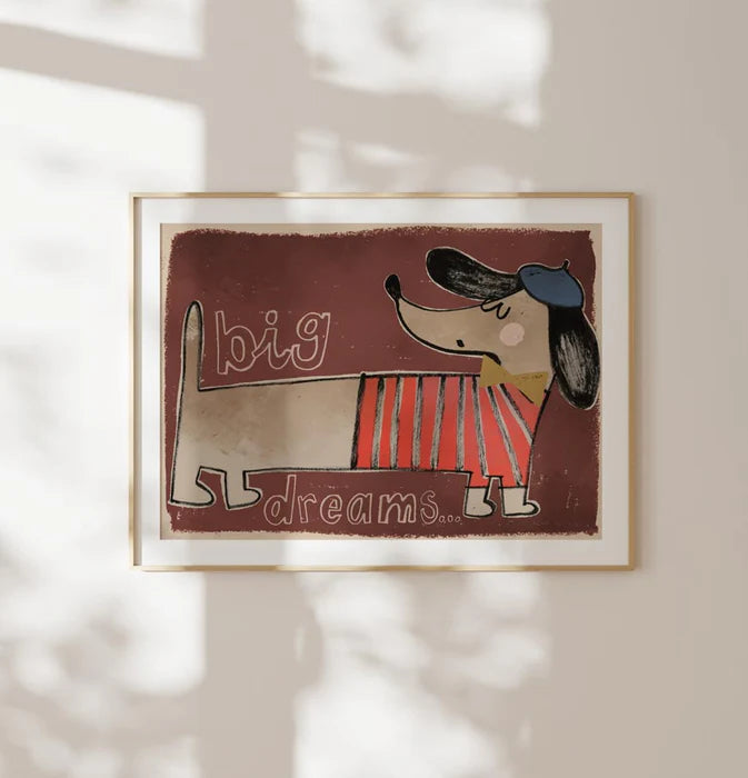 Poster/Ilustração A3 - Teckel "Big Dreams"