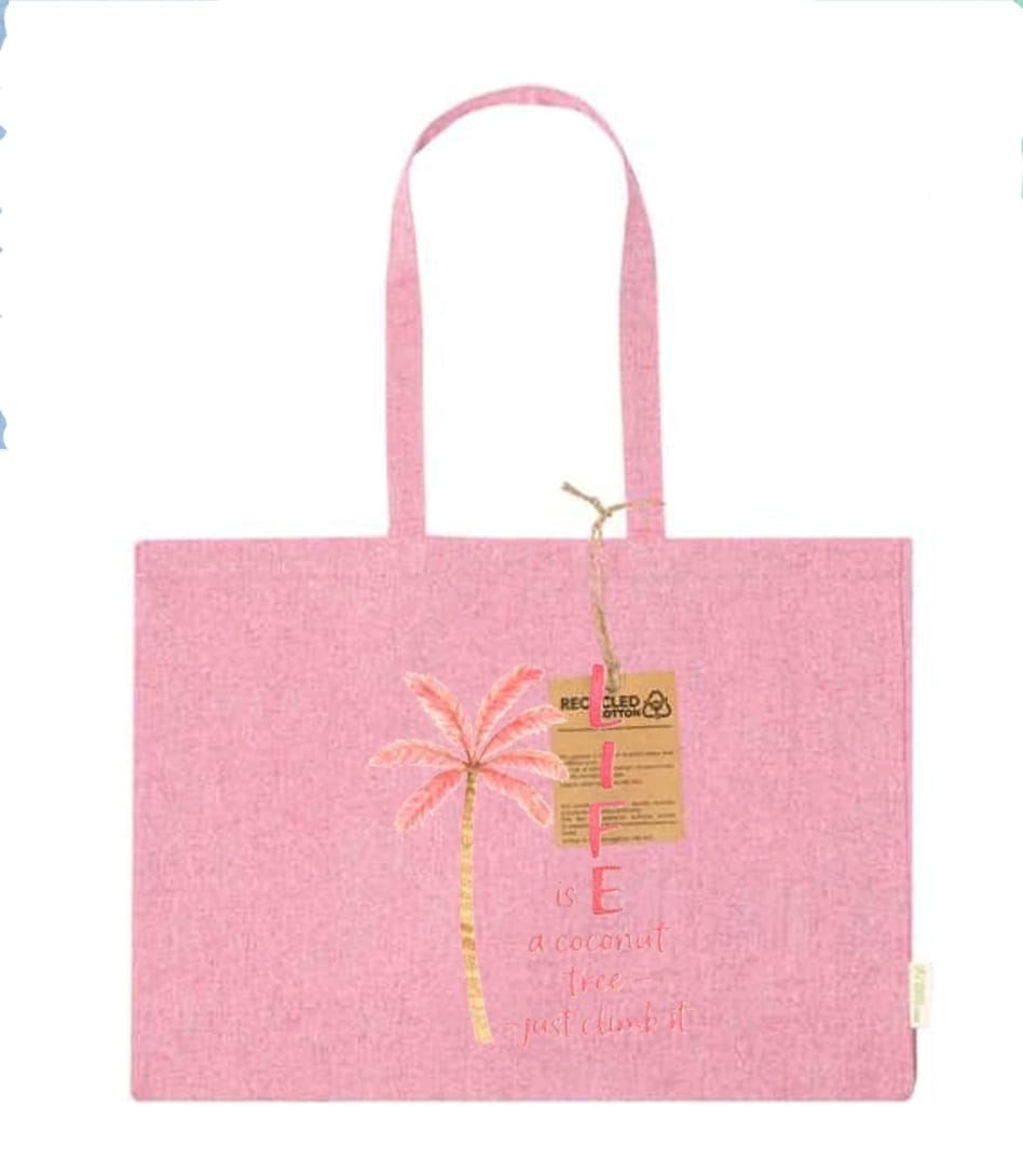 Tote Bag L - Life is a Coconut Tree-Just Climb It