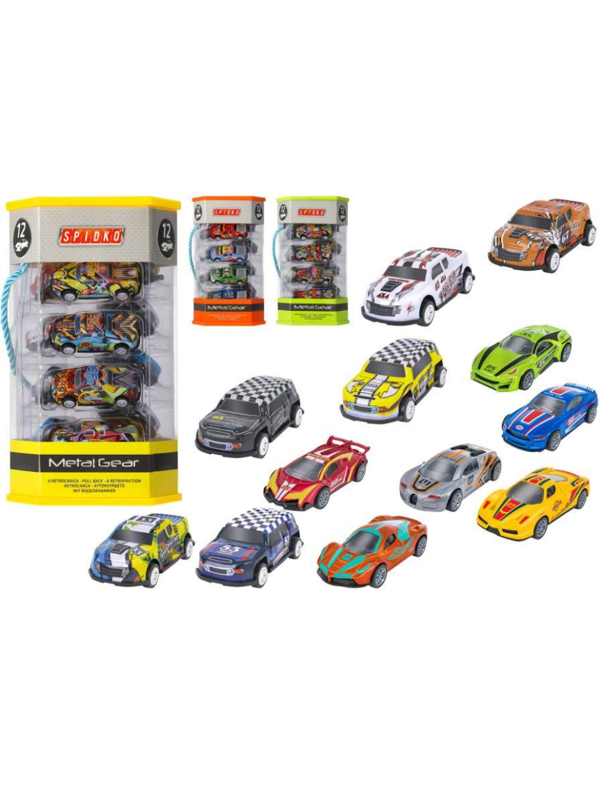 Pack 12 Carros em metal