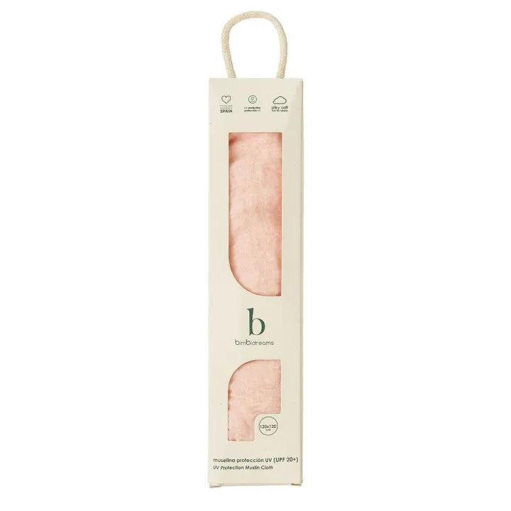 Musselina/Fralda Bambu Proteção UV 20+ - Rosa