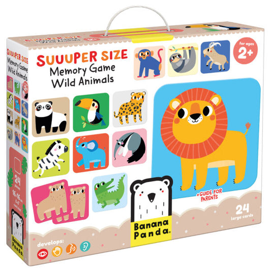 Suuuper size memory game wild animals 2+