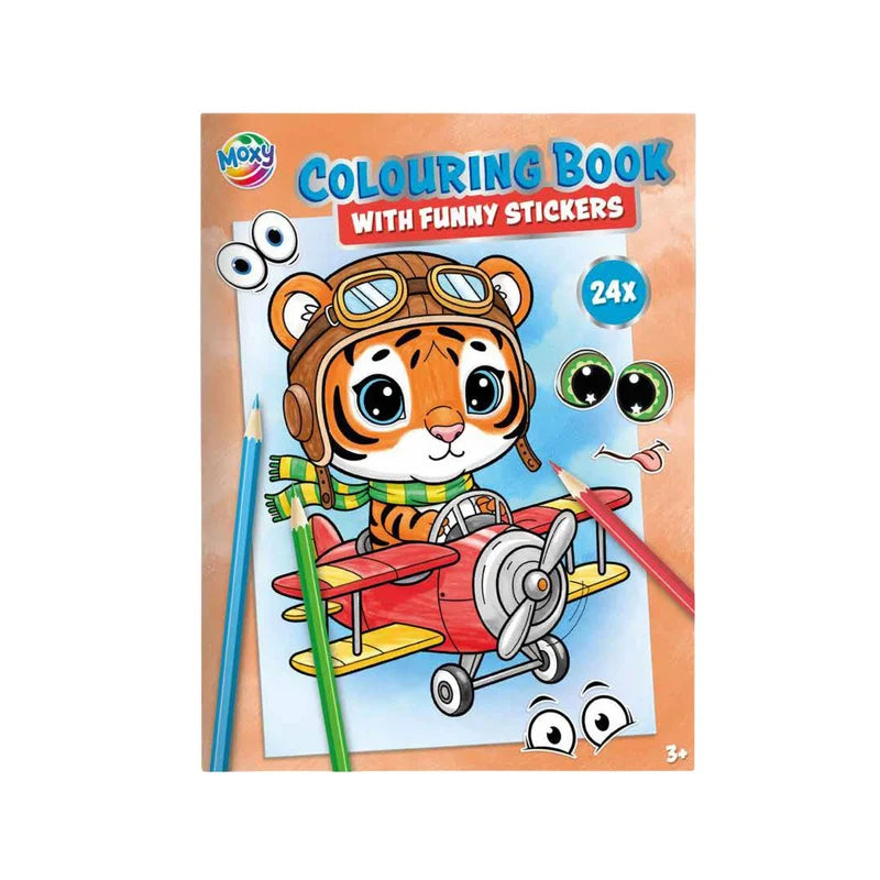 Livro de colorir com autocolantes - Tigre