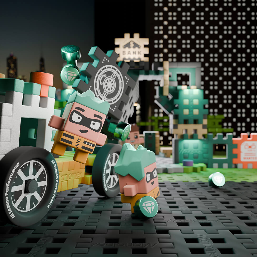 Bank Heist 148pcs - Mini Waffle City