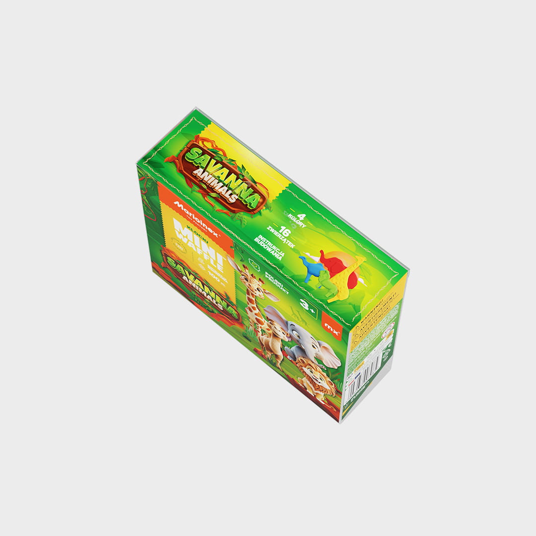 Animais Savanna 100pcs - Mini Waffle