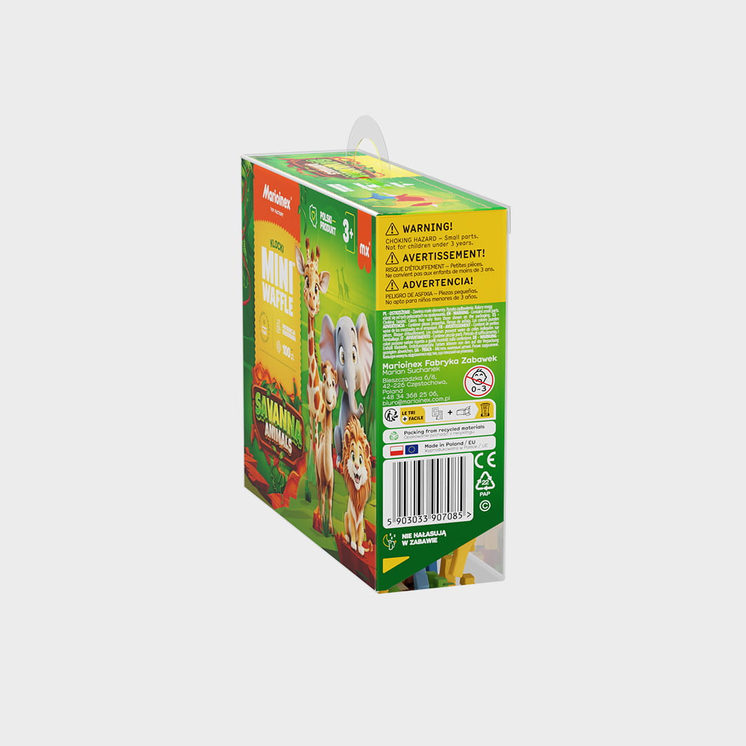 Animais Savanna 100pcs - Mini Waffle