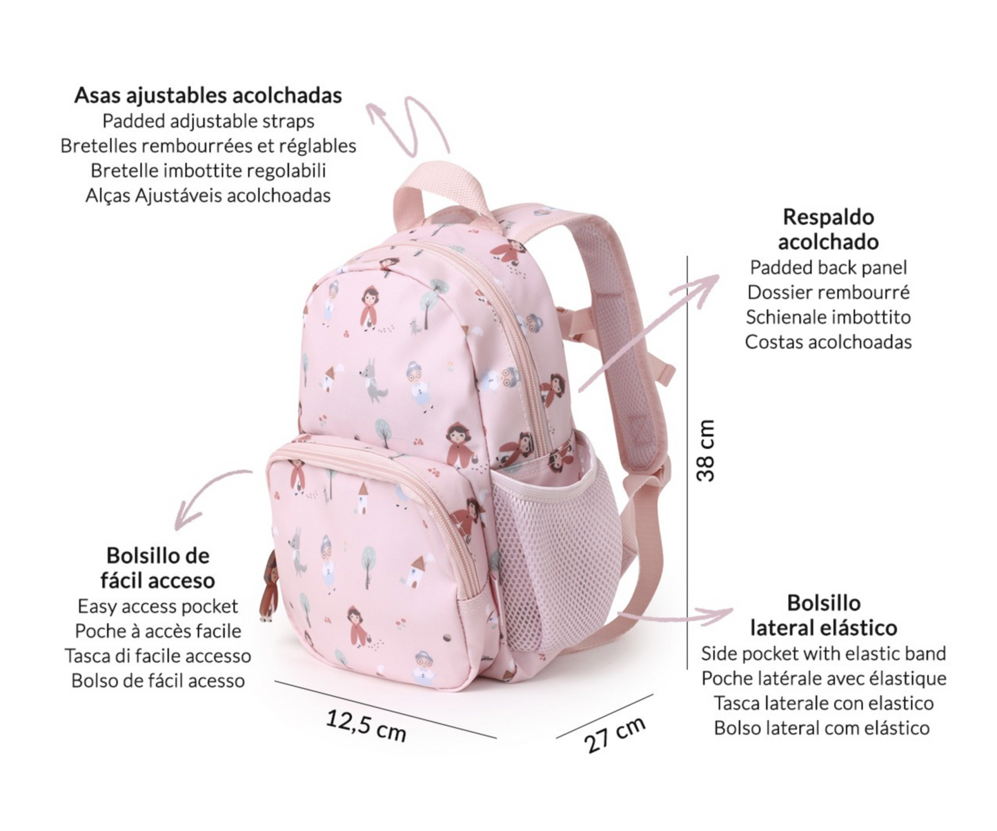 Mochila pré-escolar - Capuchinho Vermelho