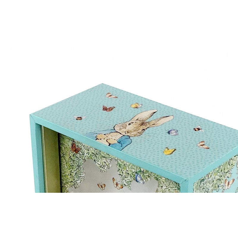 Caixa de música e luz de presença Peter Rabbit - azul