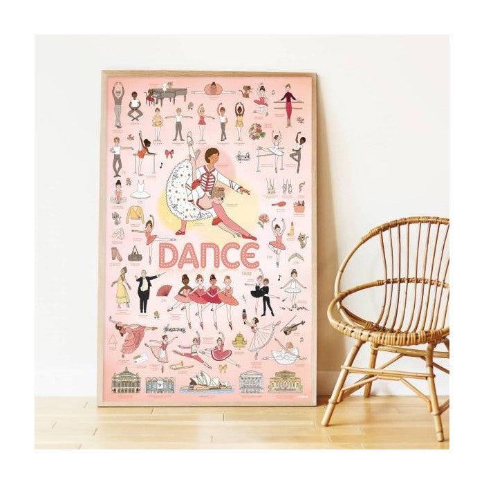 Poster com autocolantes - Dança