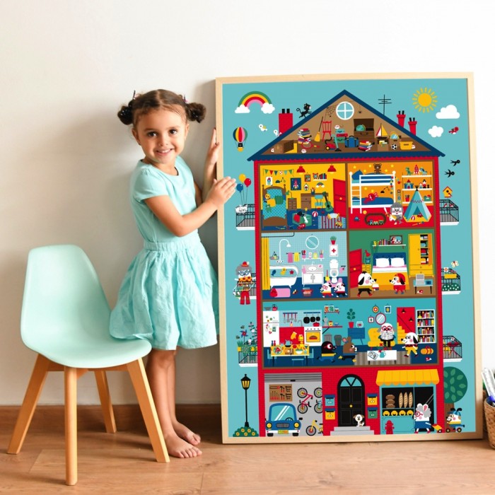 Poster com autocolantes - Casa