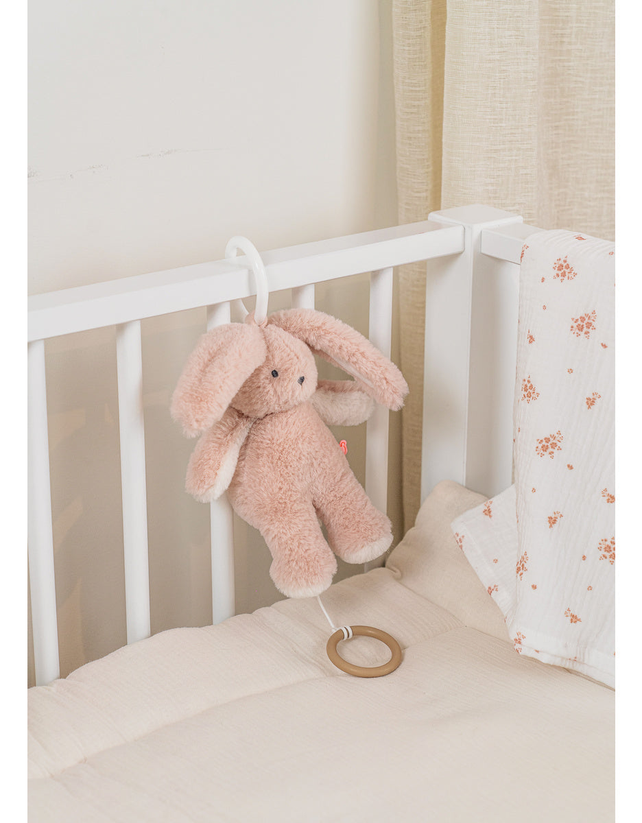 Mini peluche musical de 20 cm - Coelho Rosa