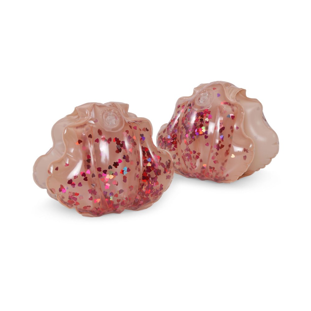 Braçadeiras Shell Blush Transparente