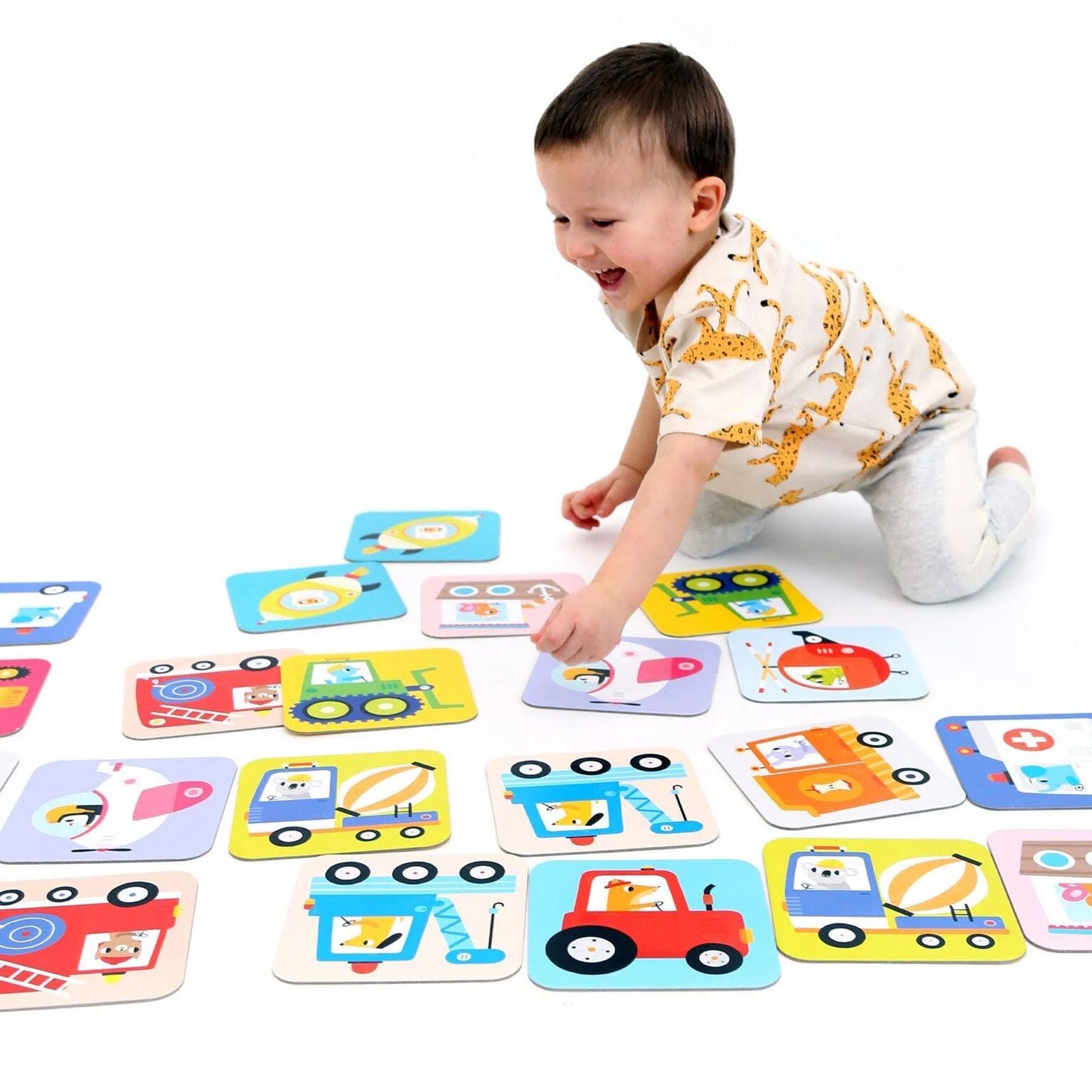 Super size memory game vehicles 2+