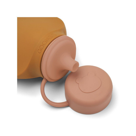 Garrafa Smoothie Silvia - Mostarda/Rosa Velho