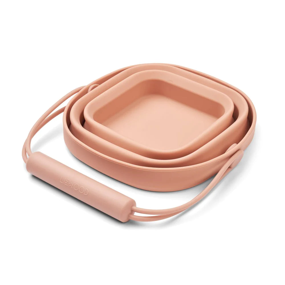 Balde de silicone dobrável - Tuscany rose / Pale tuscany