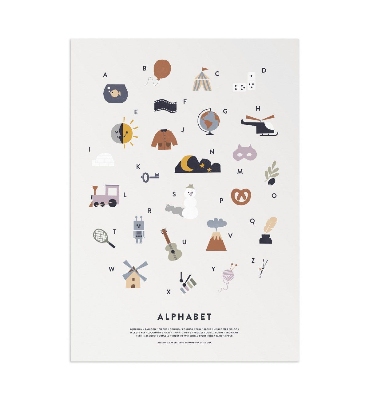 Lámina ABC - Gris claro 50 x 70