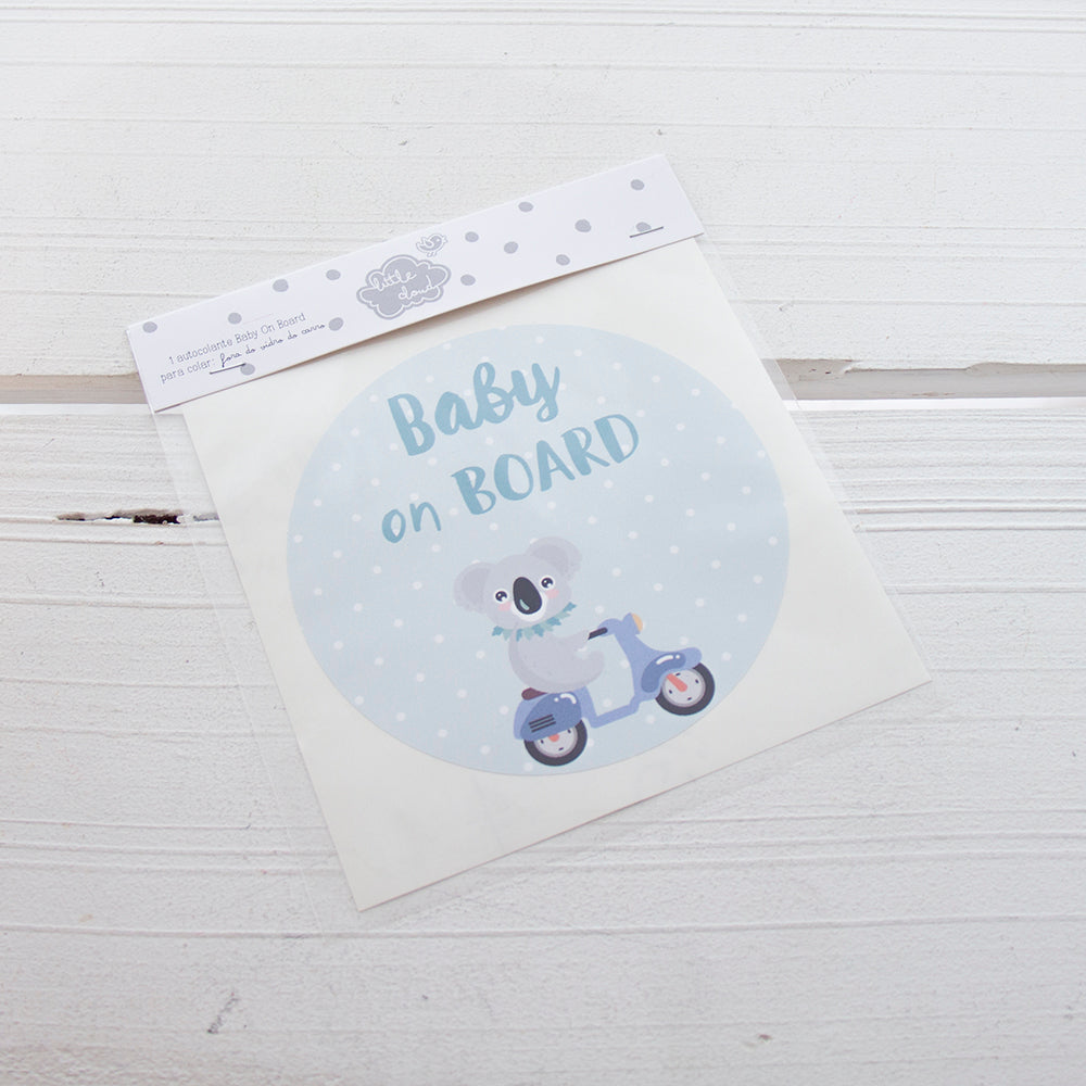 Vinilo para coche Bebé a bordo - koala en bicicleta