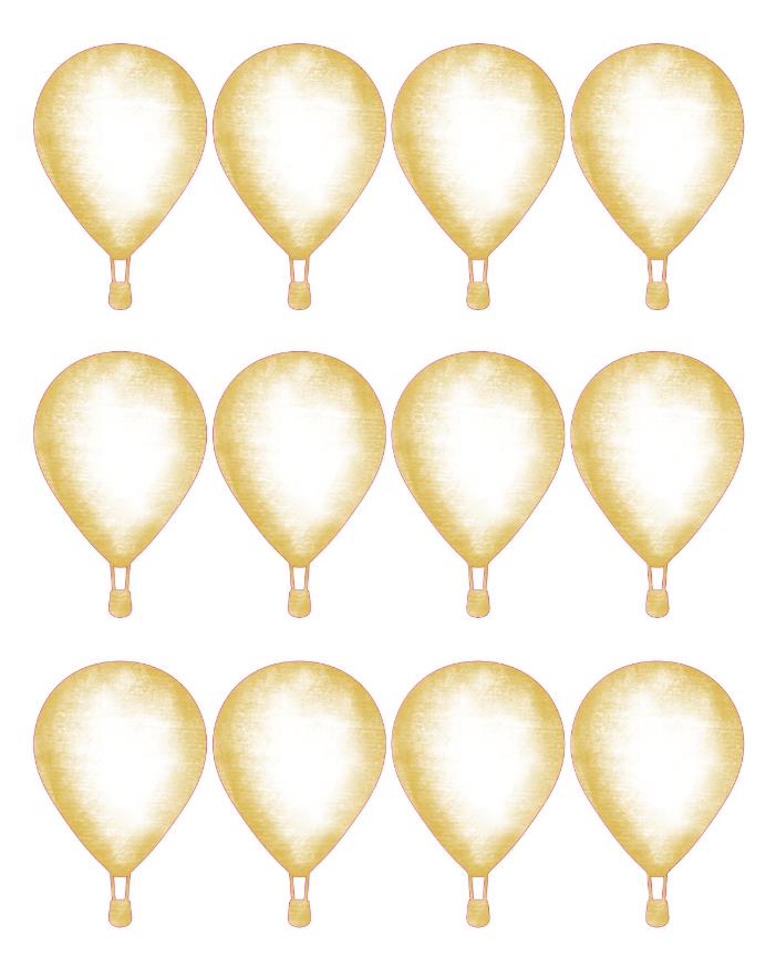 Wallstickers Golden Balões de ar - coleção grafite