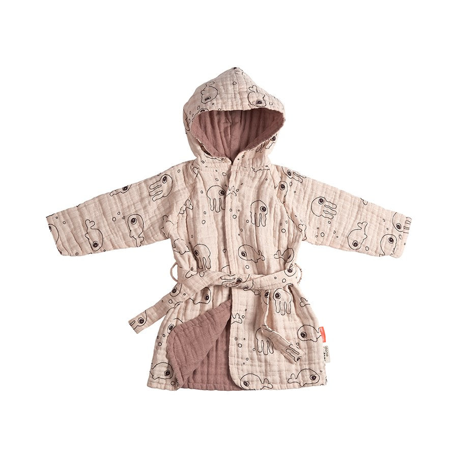 Albornoz Sea Friends - rosa viejo - 3/4 años