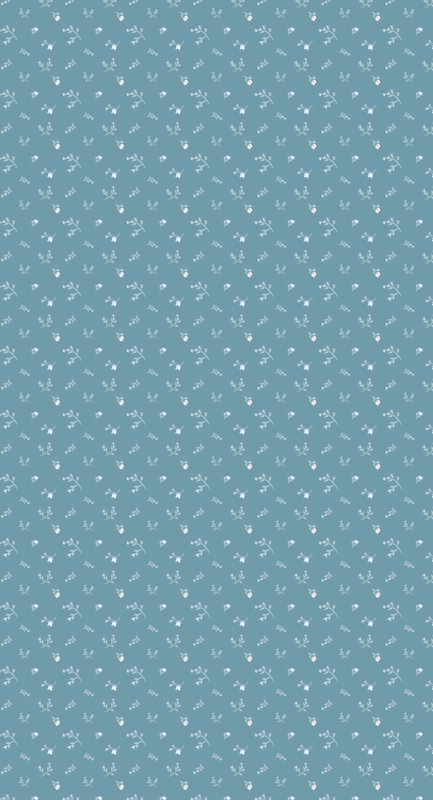 Papel de Parede - Mar de Flores Azul