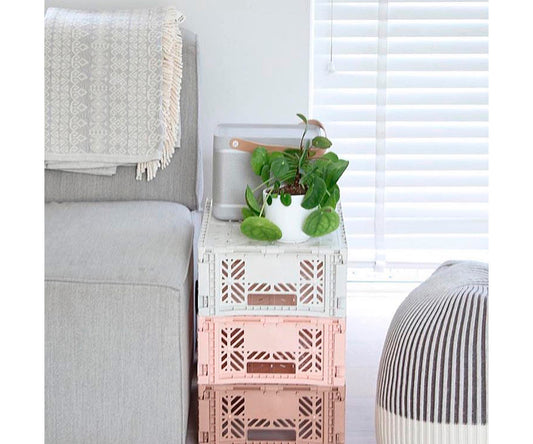 Caja plegable mediana Lillemor - Blanco