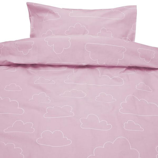 Juego de cama nubes rosas