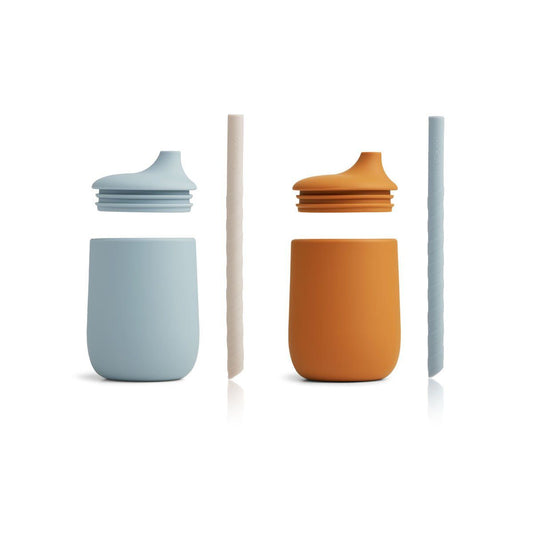 Ellis Sippy Cup 2 Pack - Mix Mostarda/Azul Mar