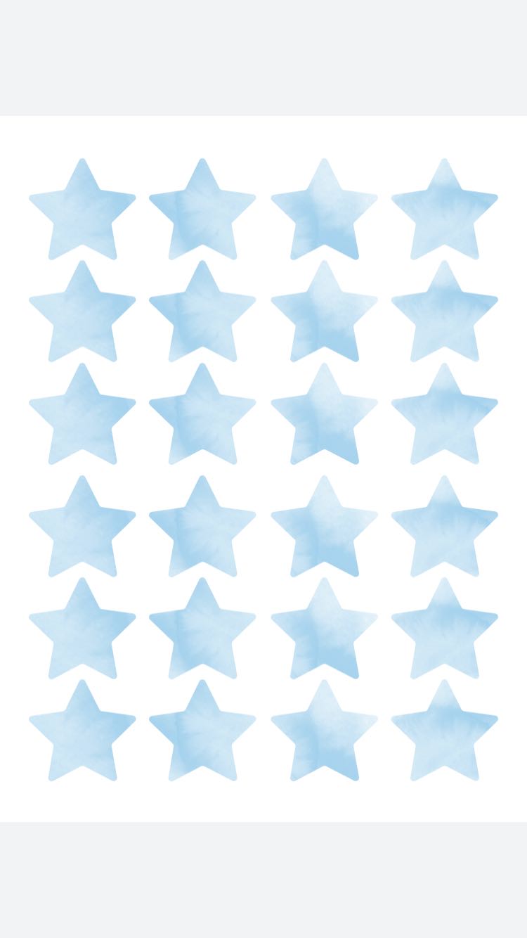 Vinilos decorativos con estrellas de acuarela - azul