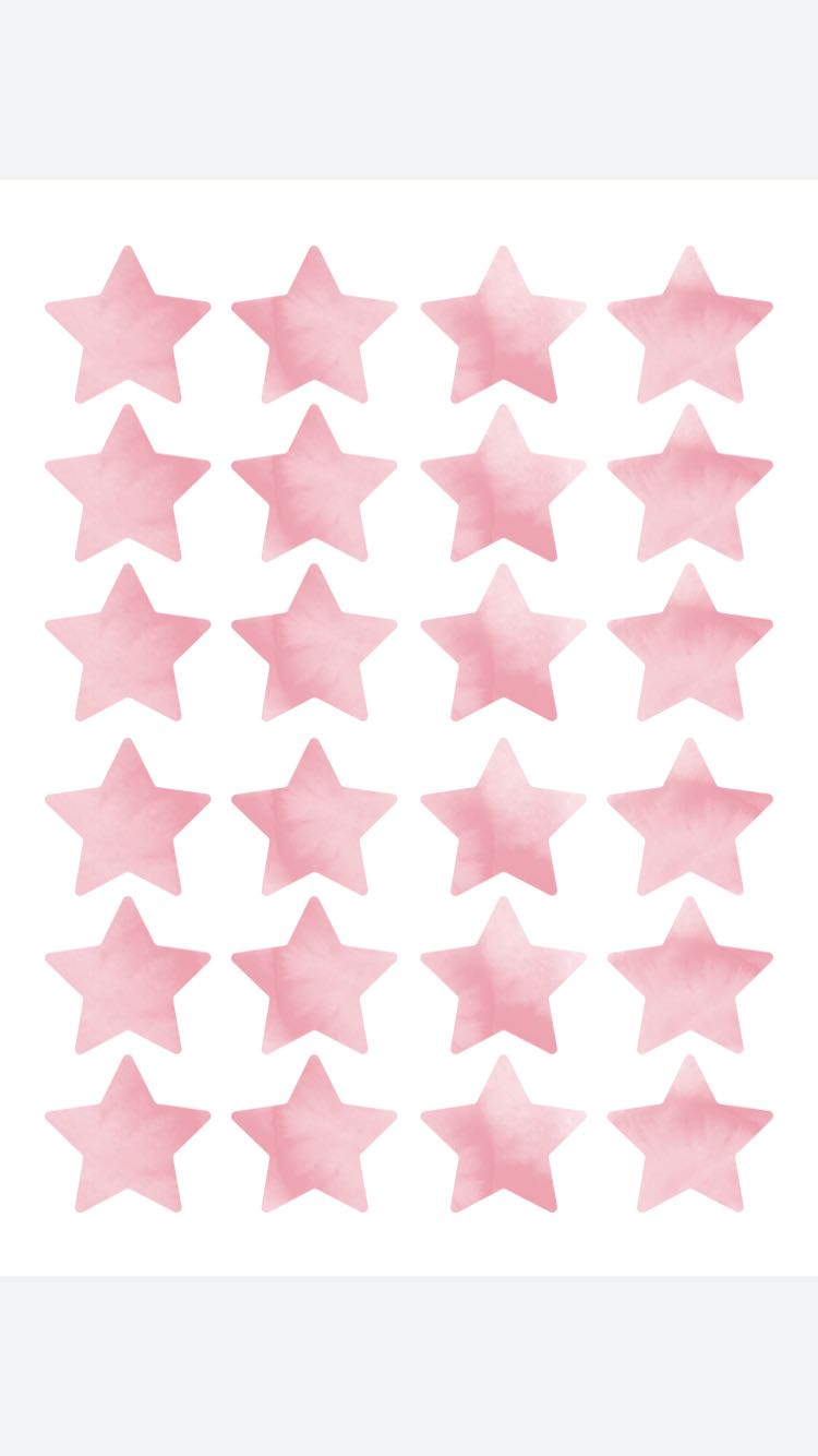 Wallstickers estrelas aguarela rosa