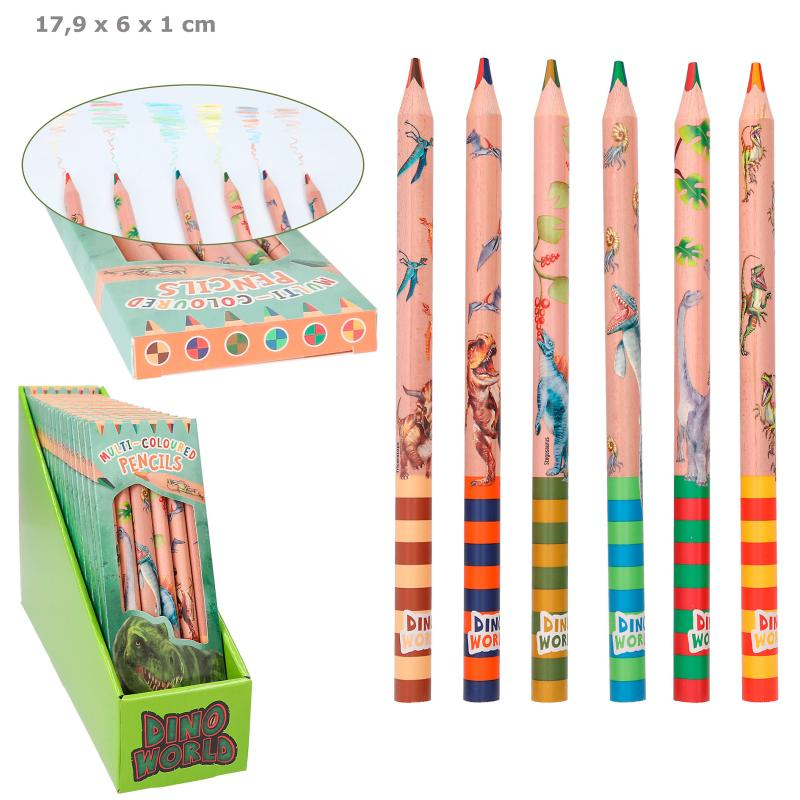 Lápis multicoloridos - Dino World