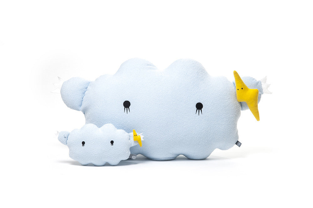 Almohada de felpa nube azul