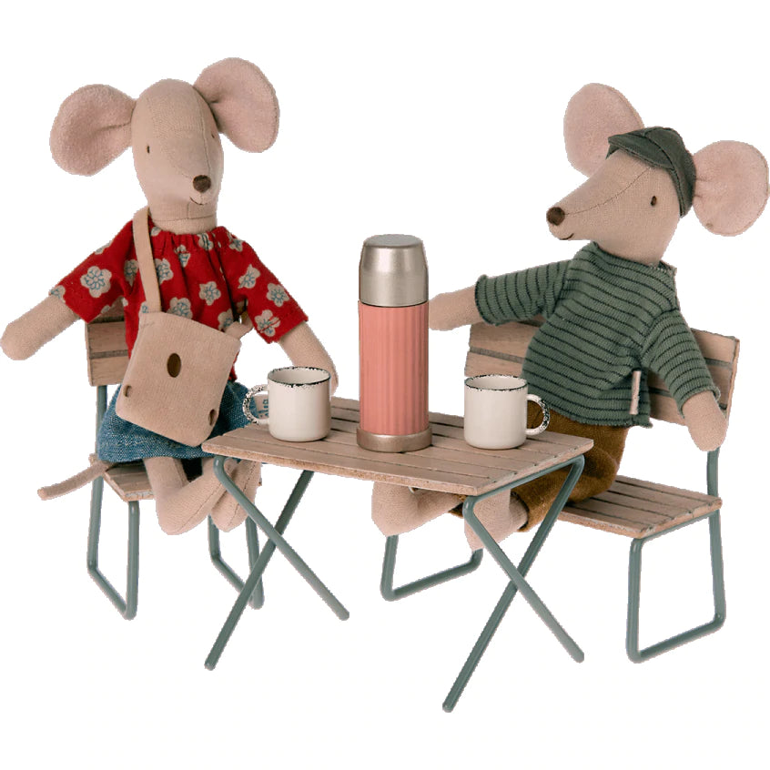 Garrafa Térmica e Chávenas Miniatura - Coral