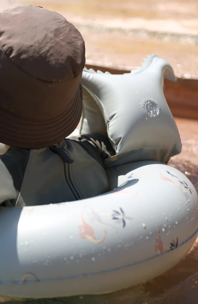 Anel bóia de piscina dinossauros para bébé