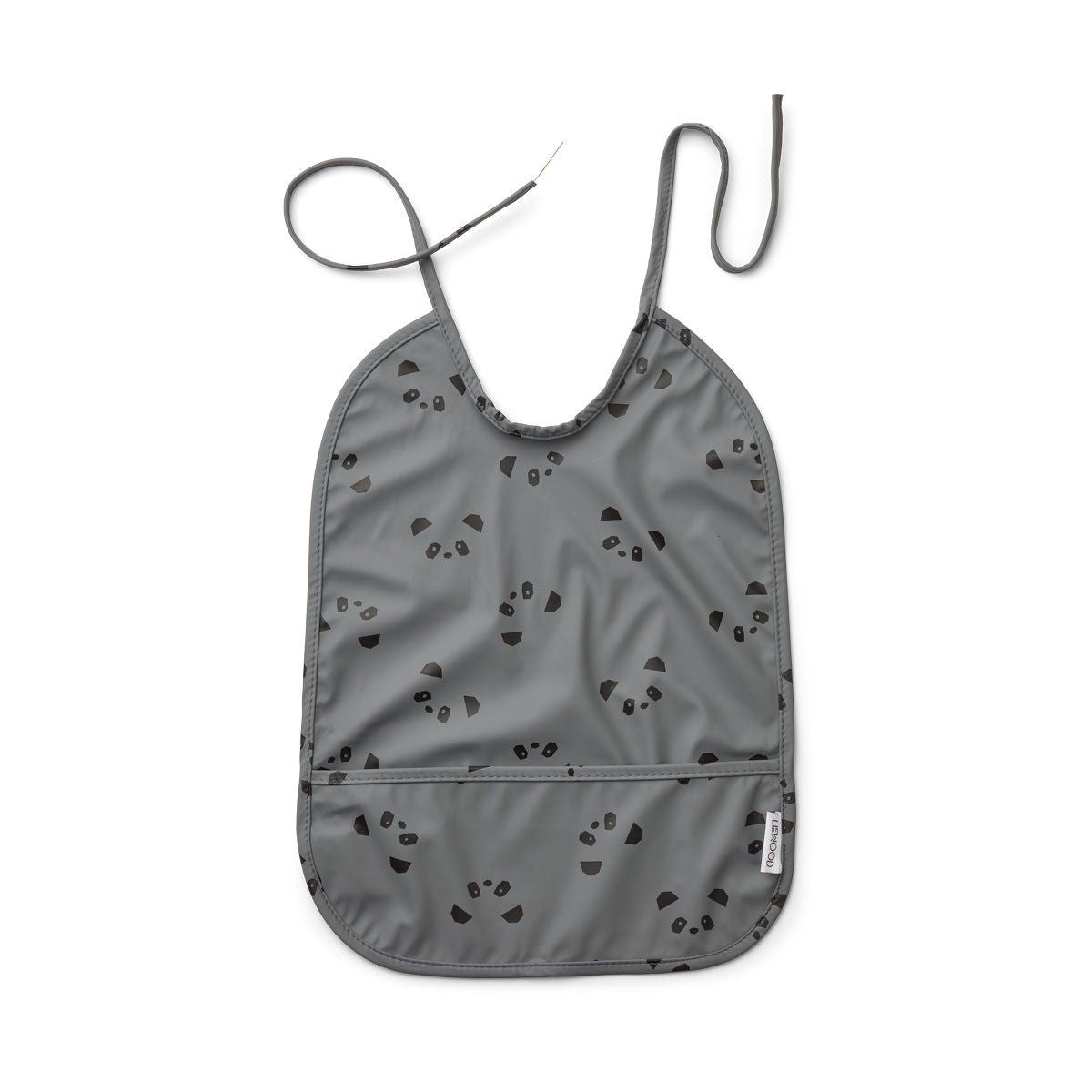 Lai bib 2 pack - Panda Stone Gray