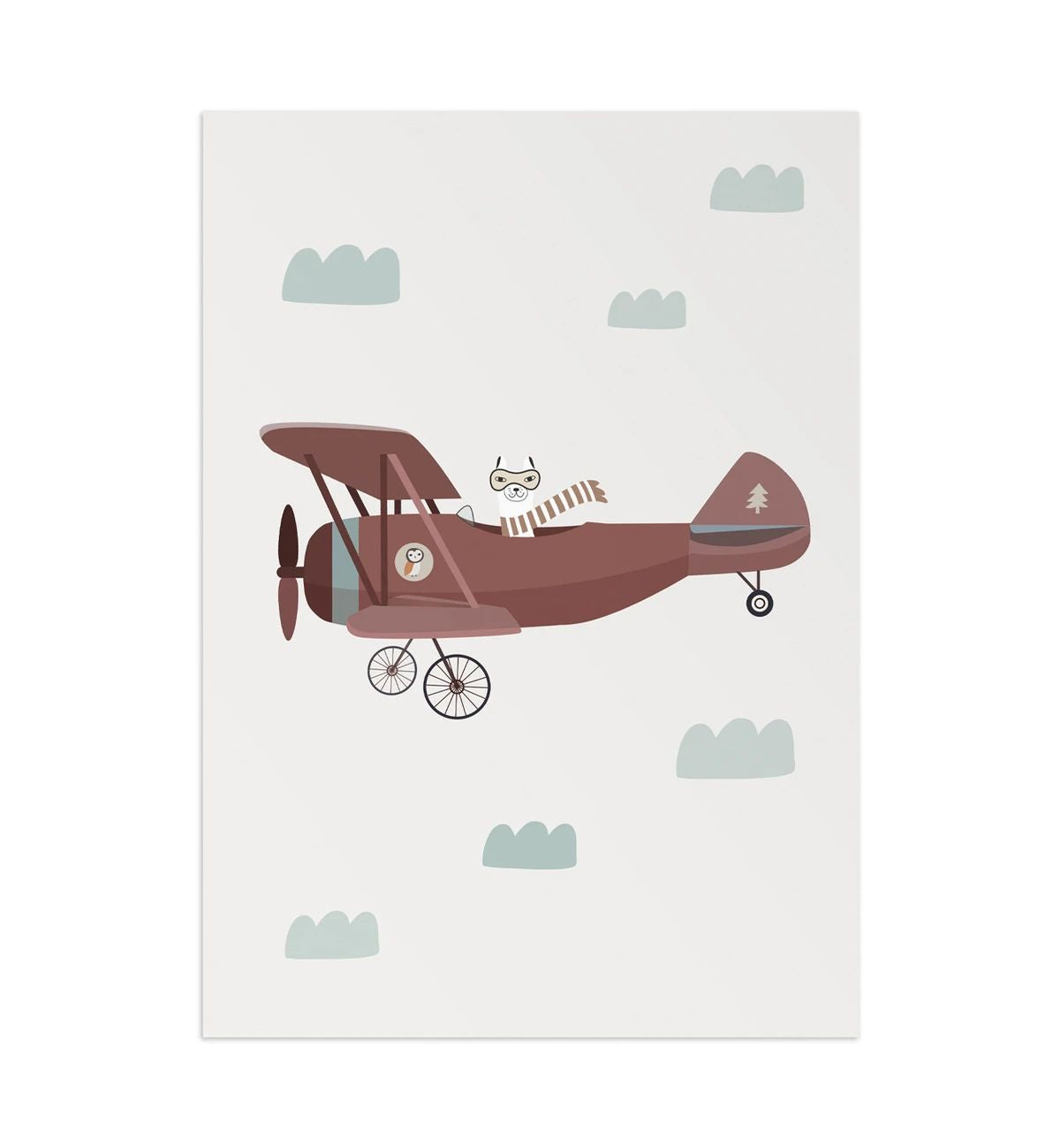 Ilustração Llama Aviador - Algodão A3