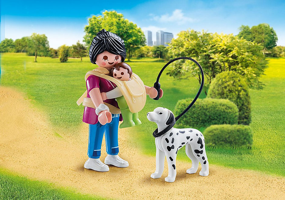 Mãe com Bebé e Cão