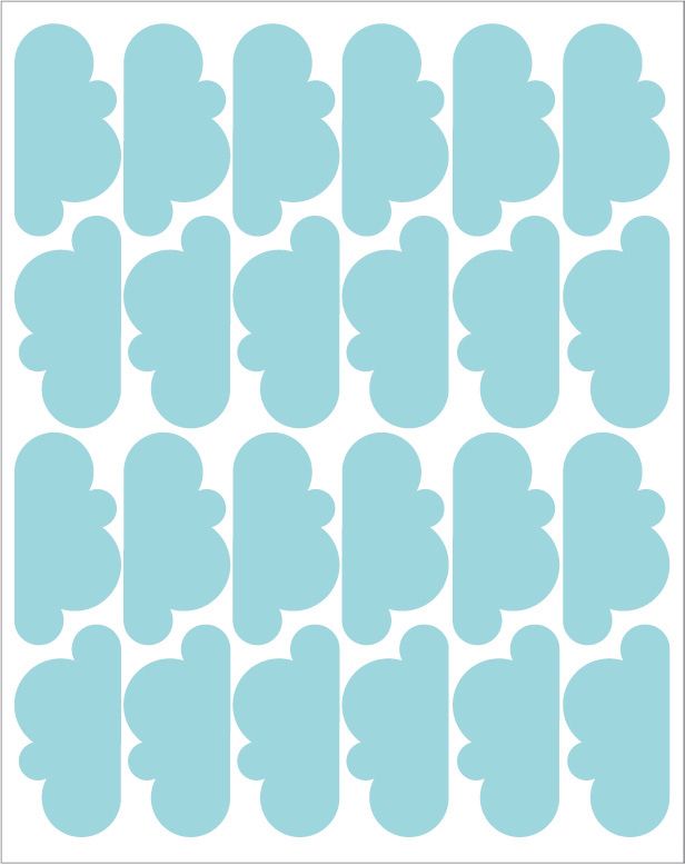 Wallstickers Nuvens Azul