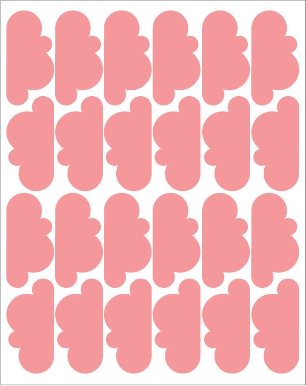 Wallstickers nuvens coral