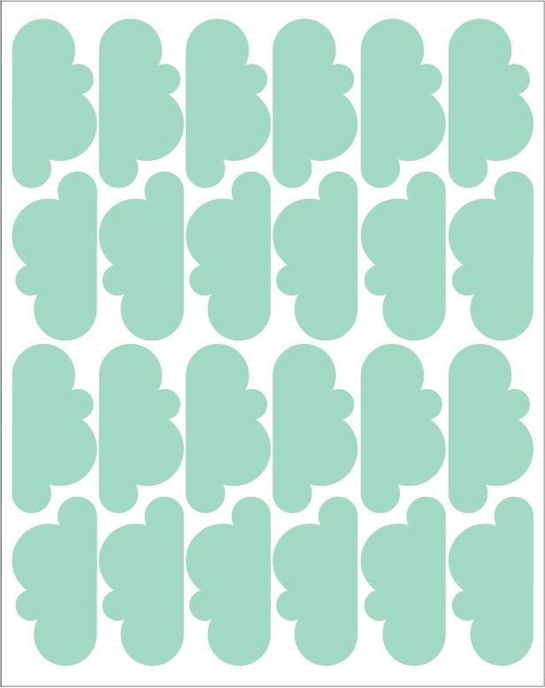 Wallstickers, Nuvens, Menta