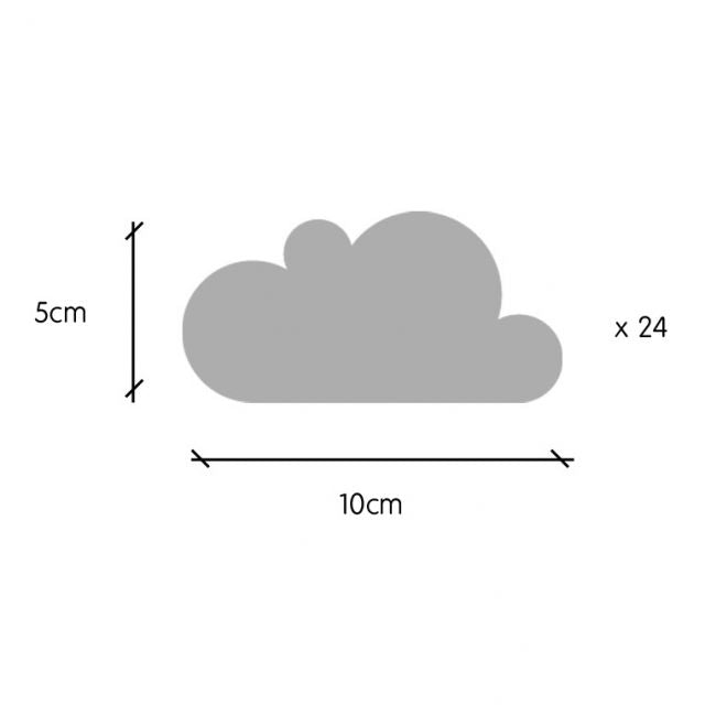 Wallstickers Nuvens Rosa