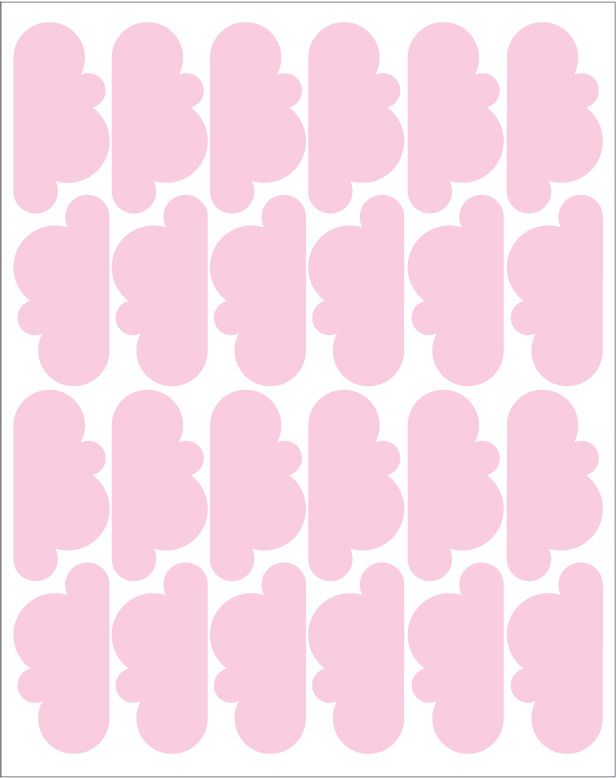 Wallstickers Nuvens Rosa