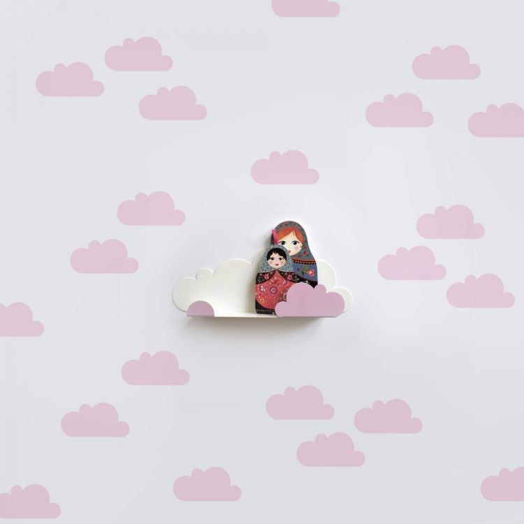 Wallstickers Nuvens Rosa