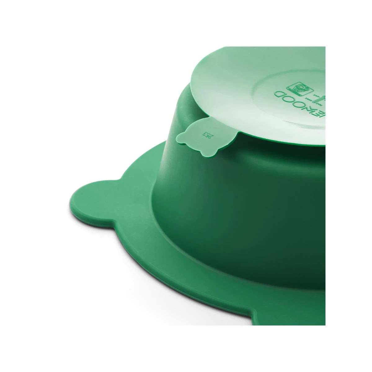 tigela Peony com ventosa/sucção - caramelo/verde