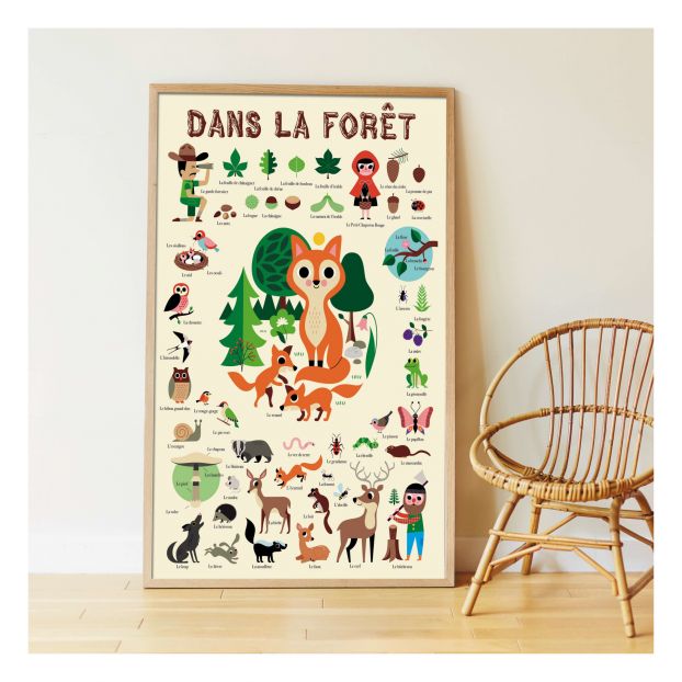 Poster com autocolantes - Floresta