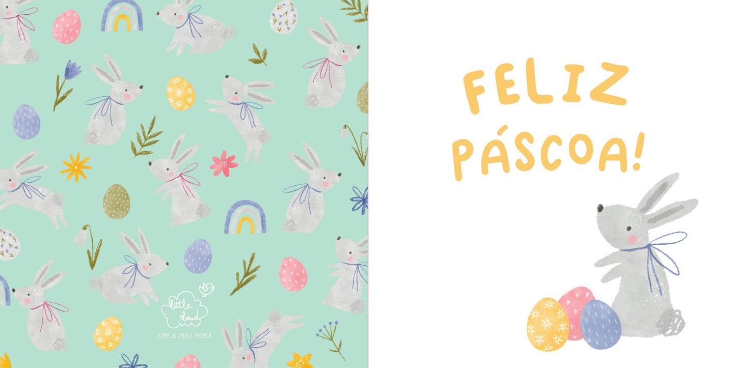 Postal de Páscoa com pin melhor Afilhado